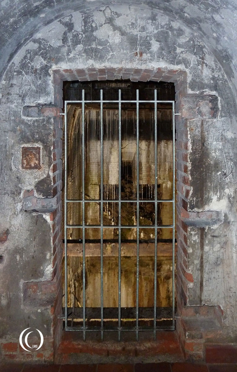 Doorway leading to elevator shaft Berghof bunker Obersalzberg