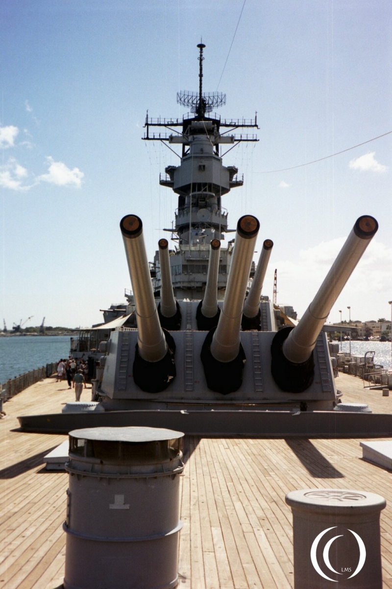 USS Missouri and her 16 inch guns - Photo by Marcel Langeslag