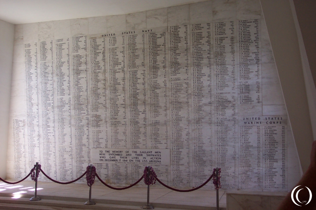 USS Arizona Names of the fallen - Photo Marcel Langeslag