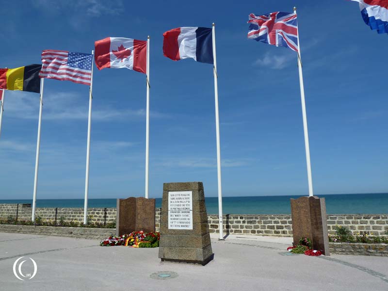 D-day, Juno Beach: monument landing of 3rd Canadian Infantry Division and 48th Royal Marine Commando's - Saint-Aubin-sur-Mer, France