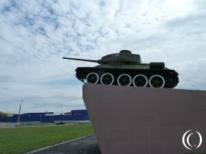 T34-85 on display in Kurgan, Oblast Kurgan – Siberia Russia