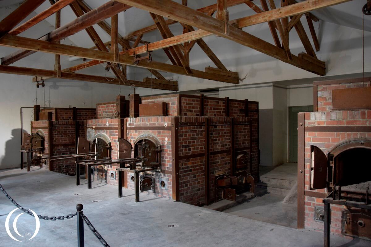 Dachau crematorium inside