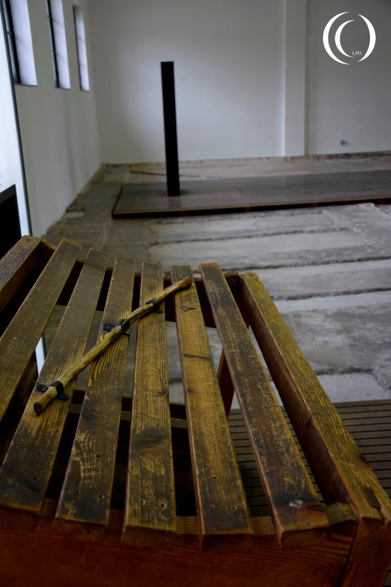 Punishing rod in the Dachau bathroom