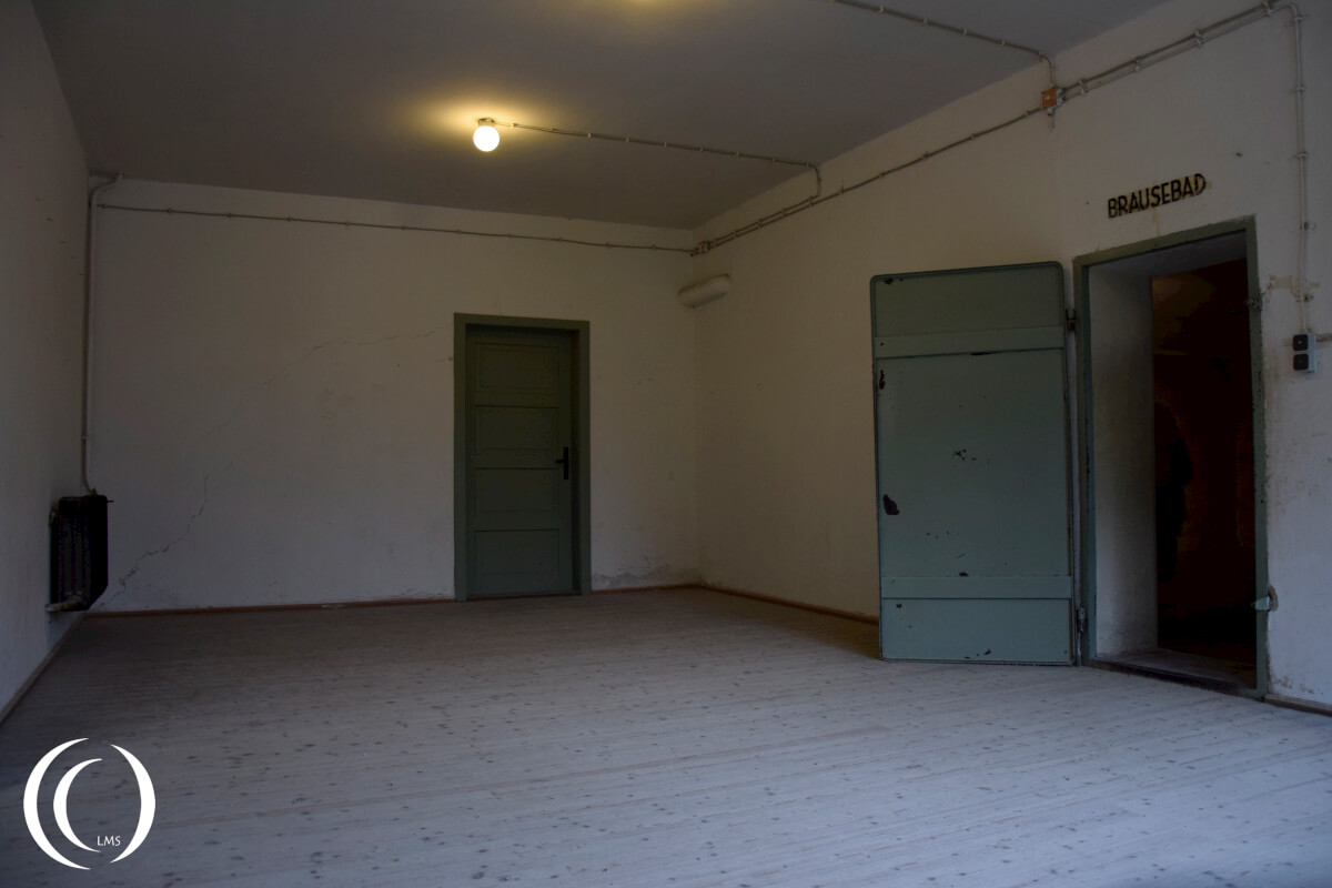 The dressing room of the Dachau Crematorium