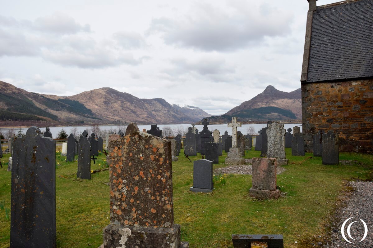 Commonwealth War Graves Glencoe, View from the cemetery