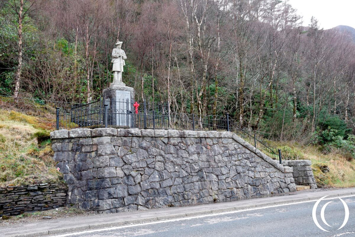 World War One memorial Glencoe View from the road