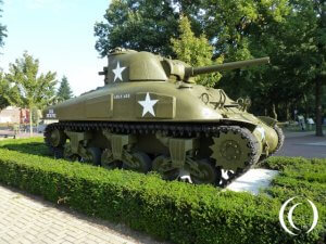 M4 Sherman Tank Gun Damage in Valkenburg -Limburg , The Netherlands