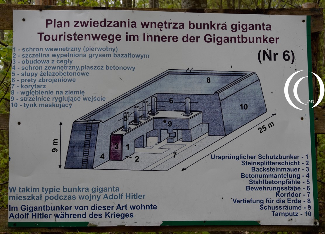Mauerwald Bunker layout with roof strengthening