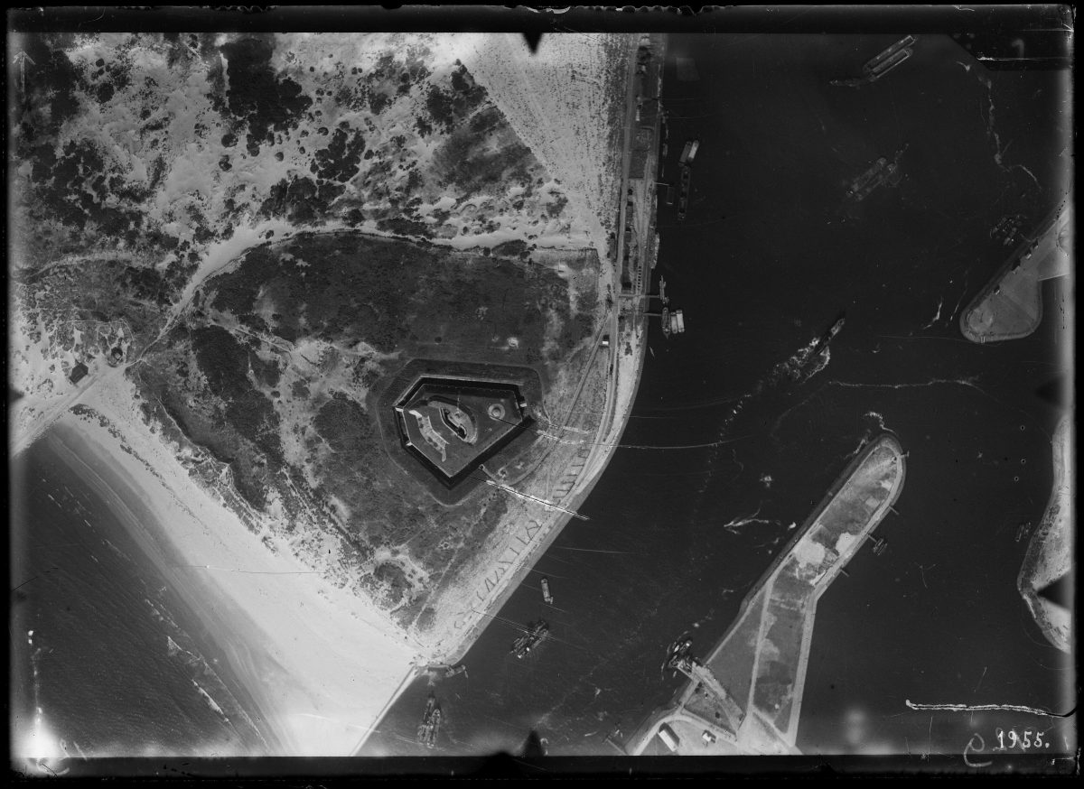 Aerial of Fort IJmuiden