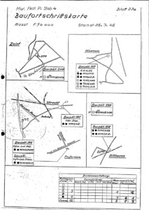 German WW2 Bunker Construction Progress Charts Or Baufortschrittskarten ...