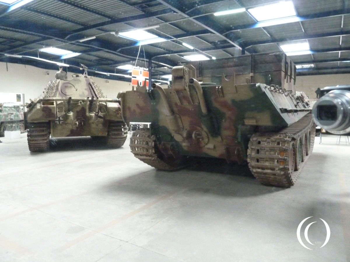 Bergepanther Ausf. A and Panzerkampfwagen V Panther in the back- photo 2014