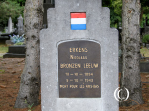 The Grave of Dutch Resistance member Nicolaas Erkens – Robermont Cemetery, Liege, Belgium