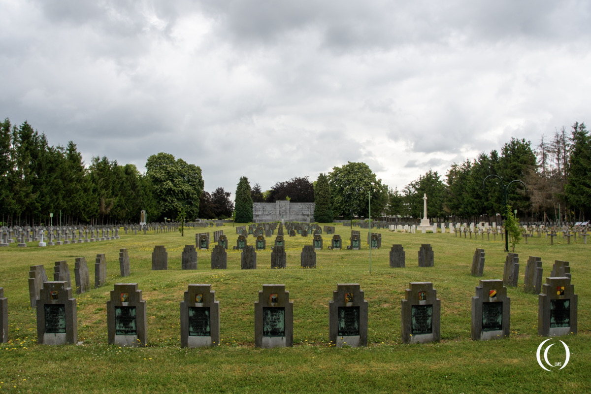 Military graves at Robermont Cemetery Liege Belgium