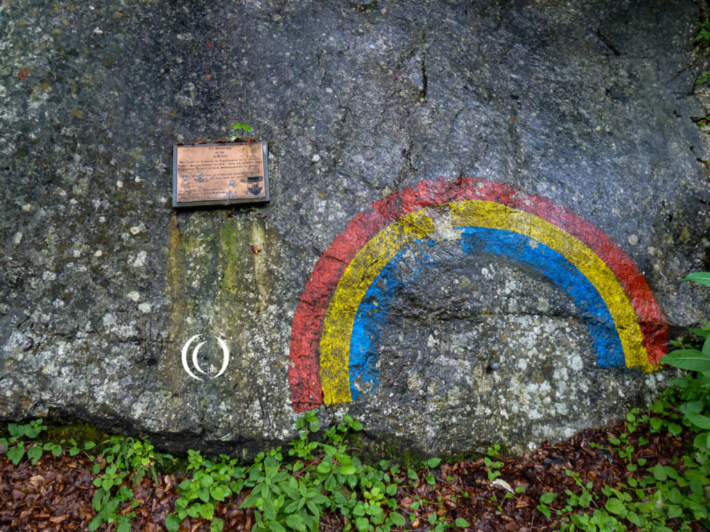 US 42nd Rainbow Division marking - Lamprechtshöhle, Sankt Martin bei Lofer, Austria