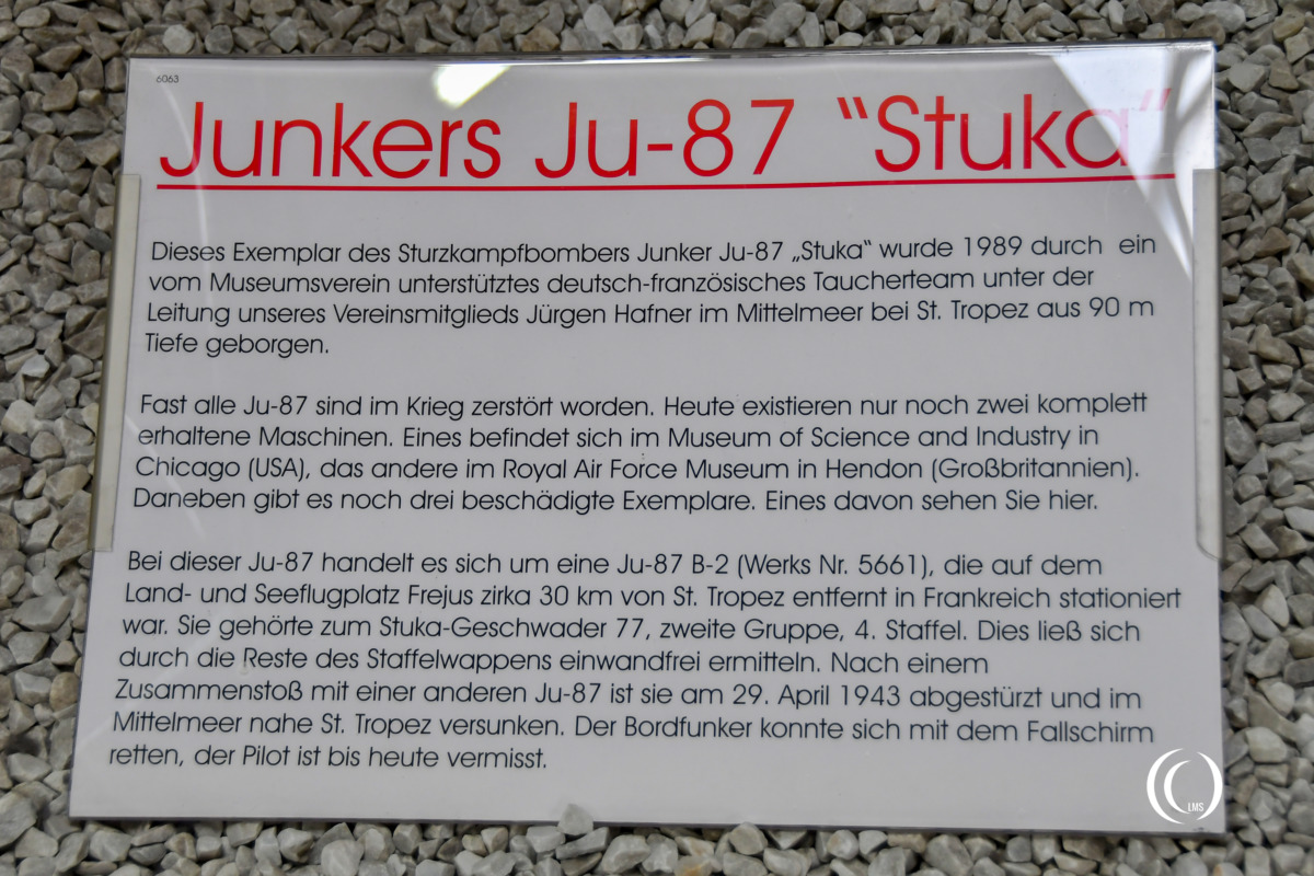 German Junkers Ju 87 Stuka information sign