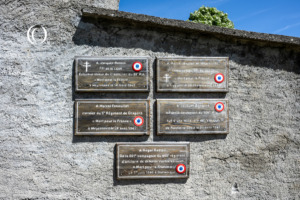 Memorial Plaques for Fallen Soldiers of WWII at the Cemetery of Meyronnes – Val-d’Oronaye, Alpes-de-Haute-Provence, France