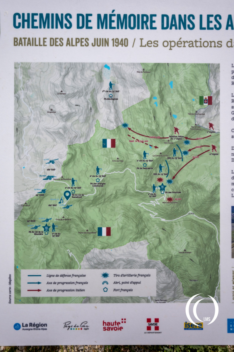 Map of the Battle of the Alps